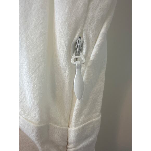 Anthropologie NWT White Linen Blend Ruched Collared Mini Dress 1X - Picture 8 of 10